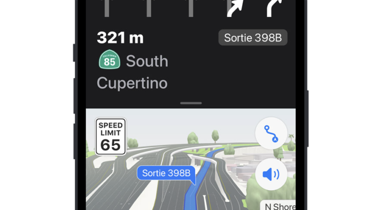 Apple Plans est proche du designe de Waze ou encore Google Maps Mondial de l'Auto 2022