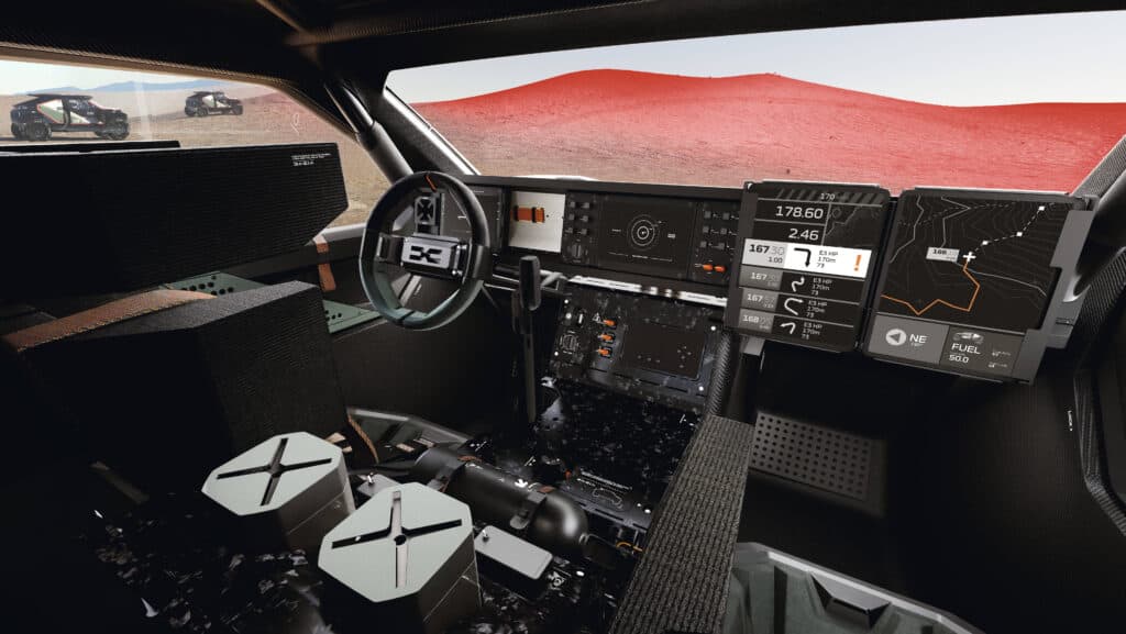 Mondial de l'Auto 2024, L'habitacle intérieur du Dacia du Dakar 2025