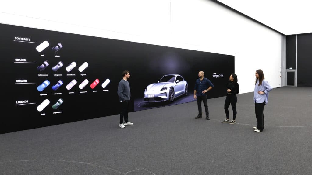 Le Powerwall dans la salle de présentation, Style Porsche, Weissach, 2024 mondial de l'auto 2024