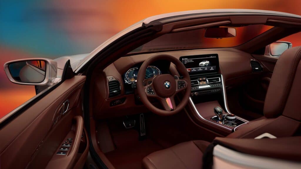 Un espace luxueux et spacieux à l'intérieur du BMW Concept Skytop, Mondial de l'auto 2024