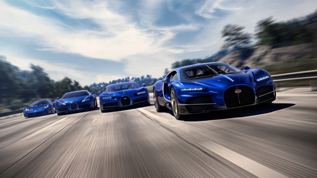 Gamme historique Bugatti , mondial de l'auto 2024, chiron, hypersport,