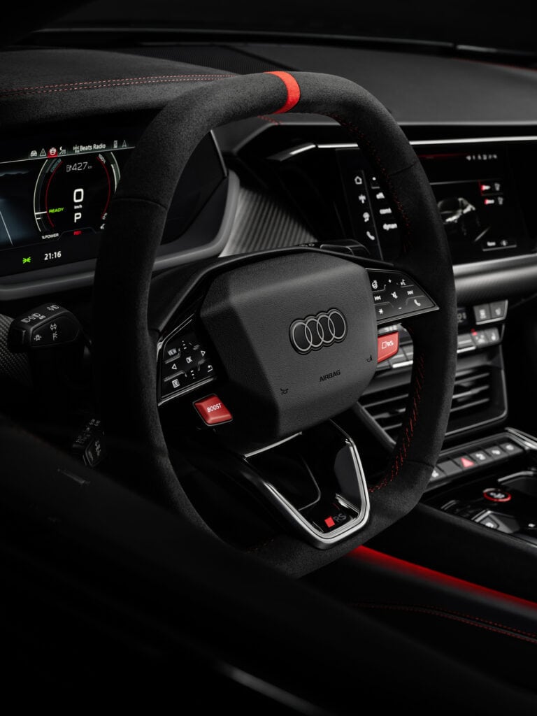 Nouveau volant à double méplat RS Audi, mondial de l'auto 2024