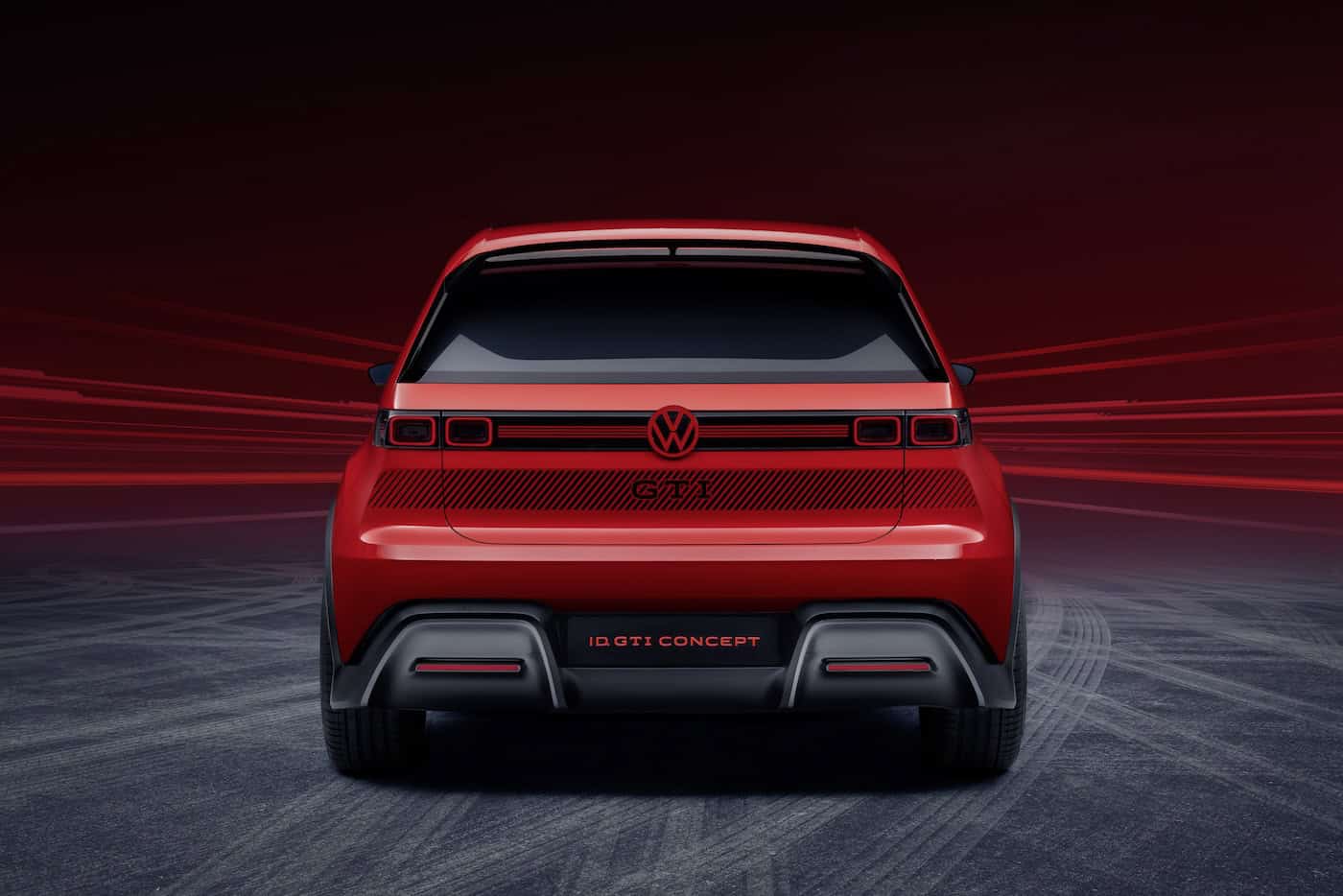 Volkswagen ID GTI Concept vu arrière mondial de l'auto 2024
