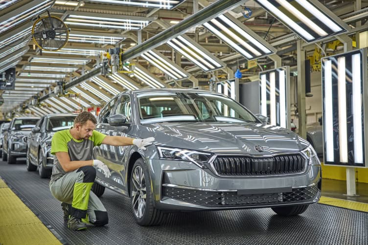 production de la skoda octavia - usine de Kvasiny - anniversaire des usines Skoda - mondial de l'auto 2024