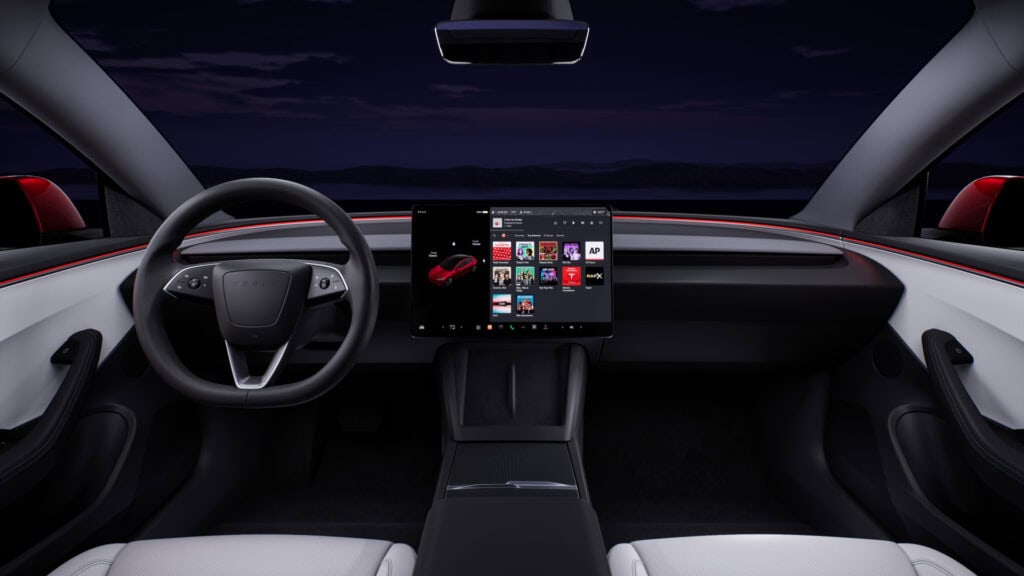 tesla model 3 - intérieur cockpit - mondial de l'auto 2024