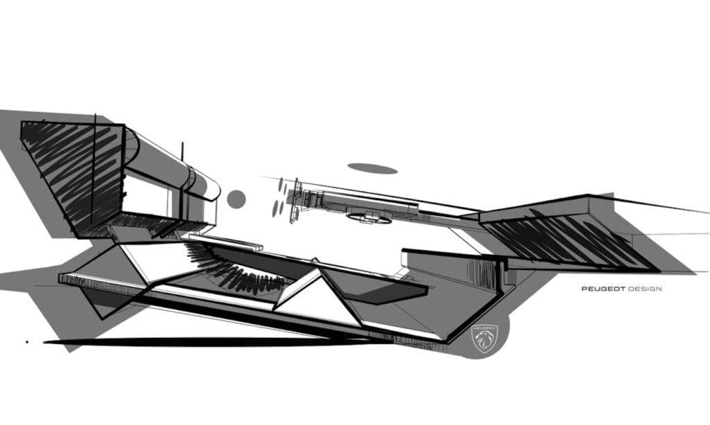 dessin du designer style de peugeot - stellantis - mondial de l'auto 2024