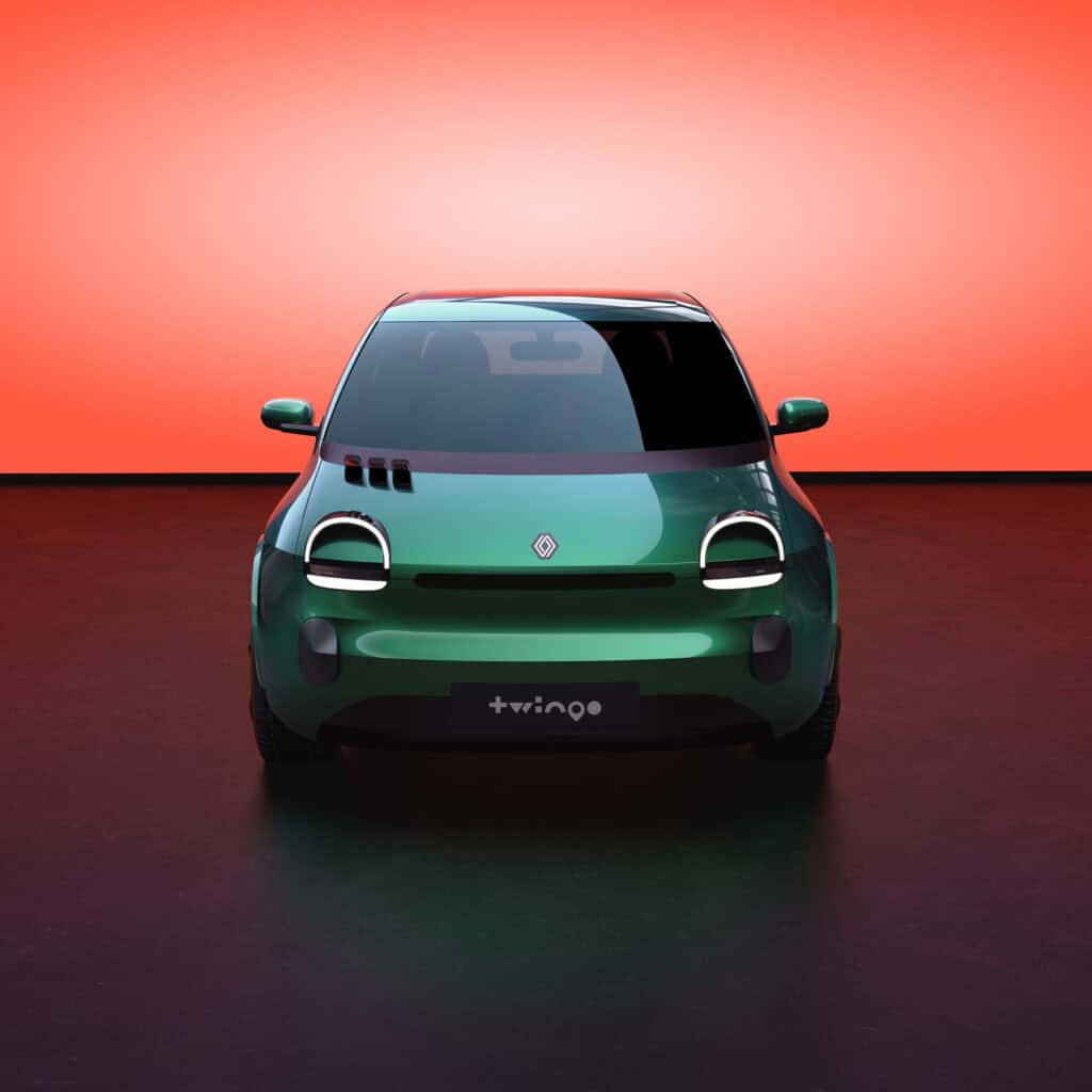 renault twingo electrique - photo de la voiture vue face avant - mondial de l'auto 2024