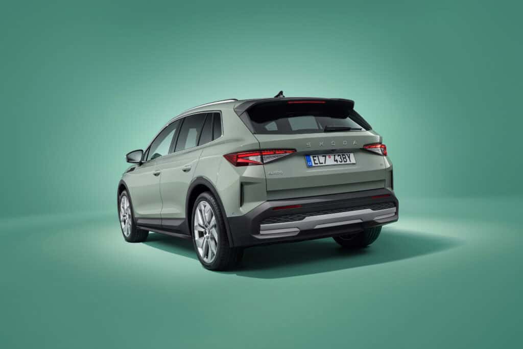 skoda elroq 2024 - vue arriere de la voiture - mondial de l'auto 2024