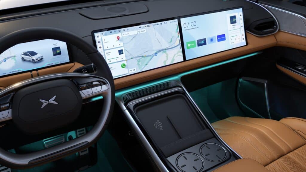 xpeng IA - mondial de l'auto 2024 - photo de l'intérieur de la voiture