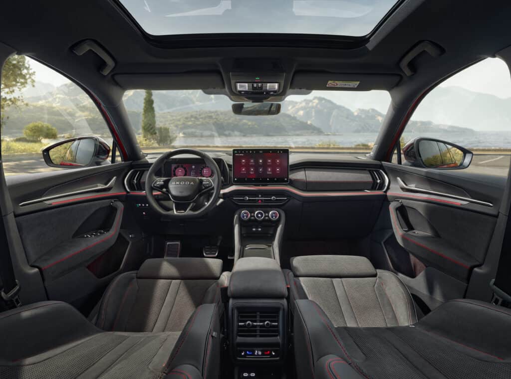 photo de l'intérieur de la skoda kodiaq RS - mondial de l'auto 2026 