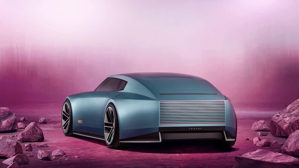 jaguar type 00 - plan statique, photo de la voiture vue de 3/4 coté - mondial de l'auto 2026