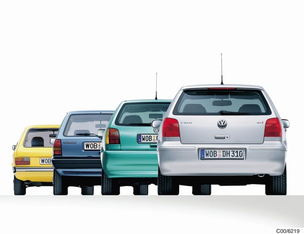 photo face arriere - plan statique - evolution vw polo - anniversaire 50 ans 2025 - mondial de l'auto 2026