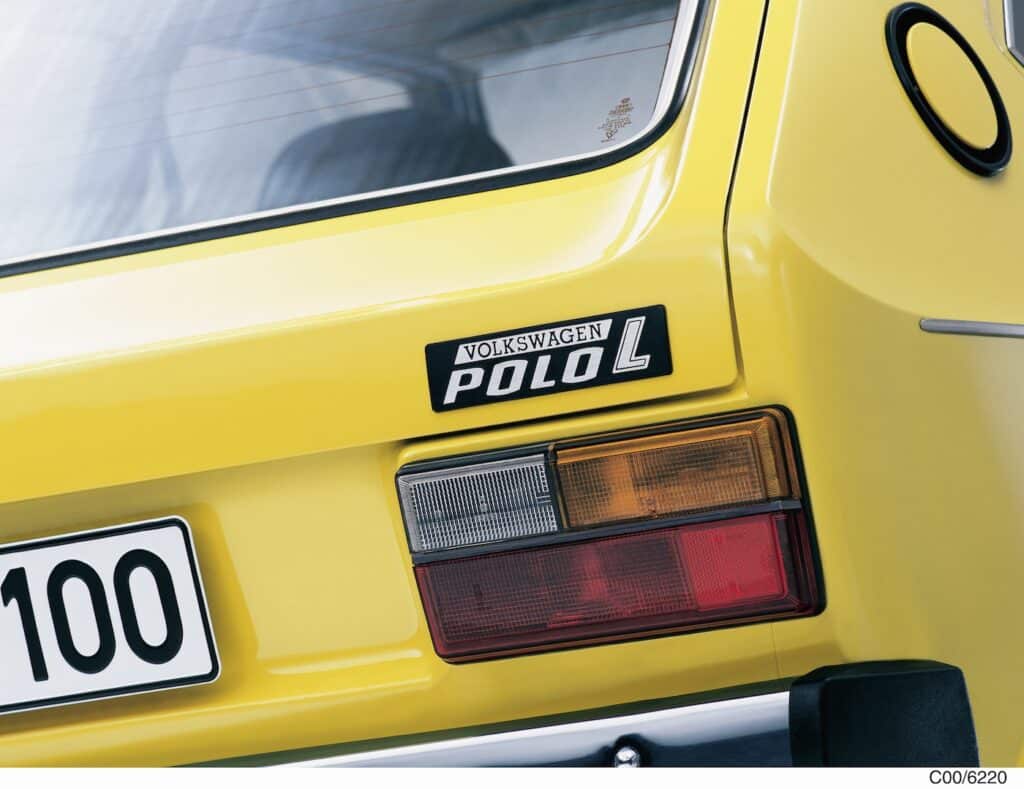 plan statique - détail arrière de la vw polo - 50 ans 2025 - mondial de l'auto 2026