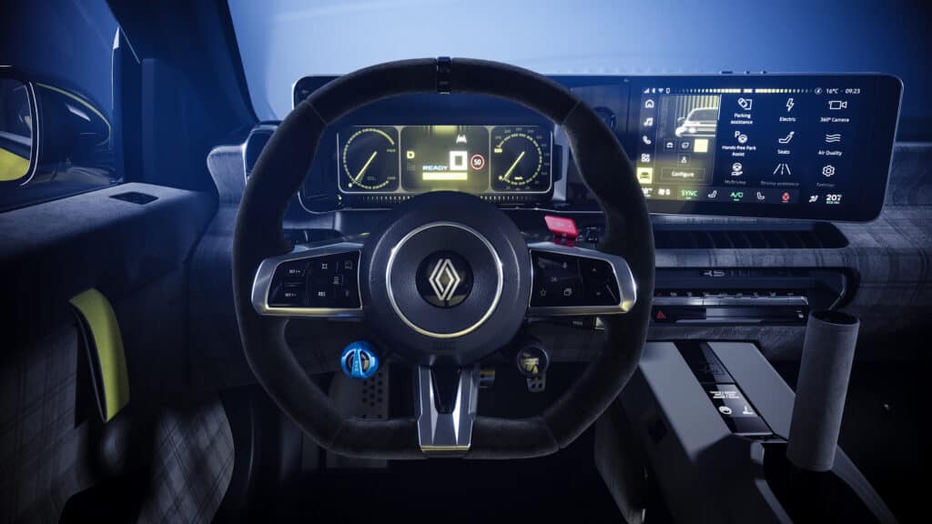 zoom volant de la voiture - renault 2025 - mondial de l auto 2026