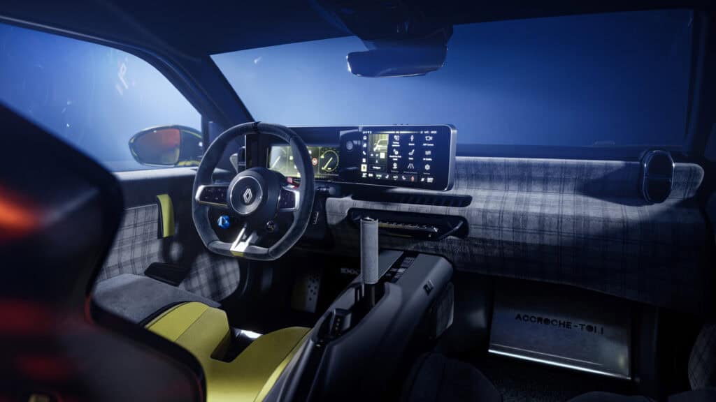 interieur de la renault 5 turbo 3E - mondial de l'auto 2026