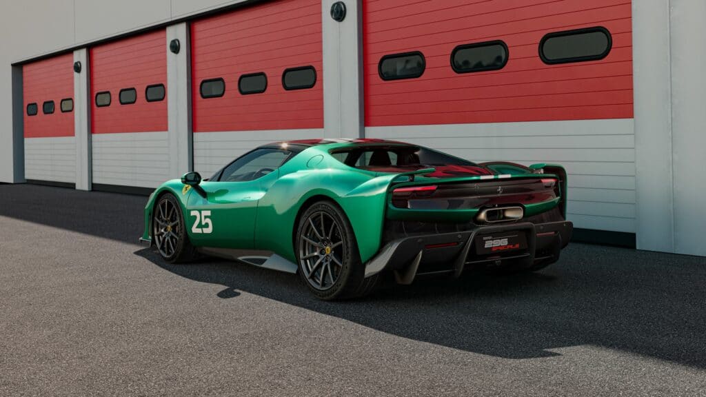 vue arrière de l'hypercar