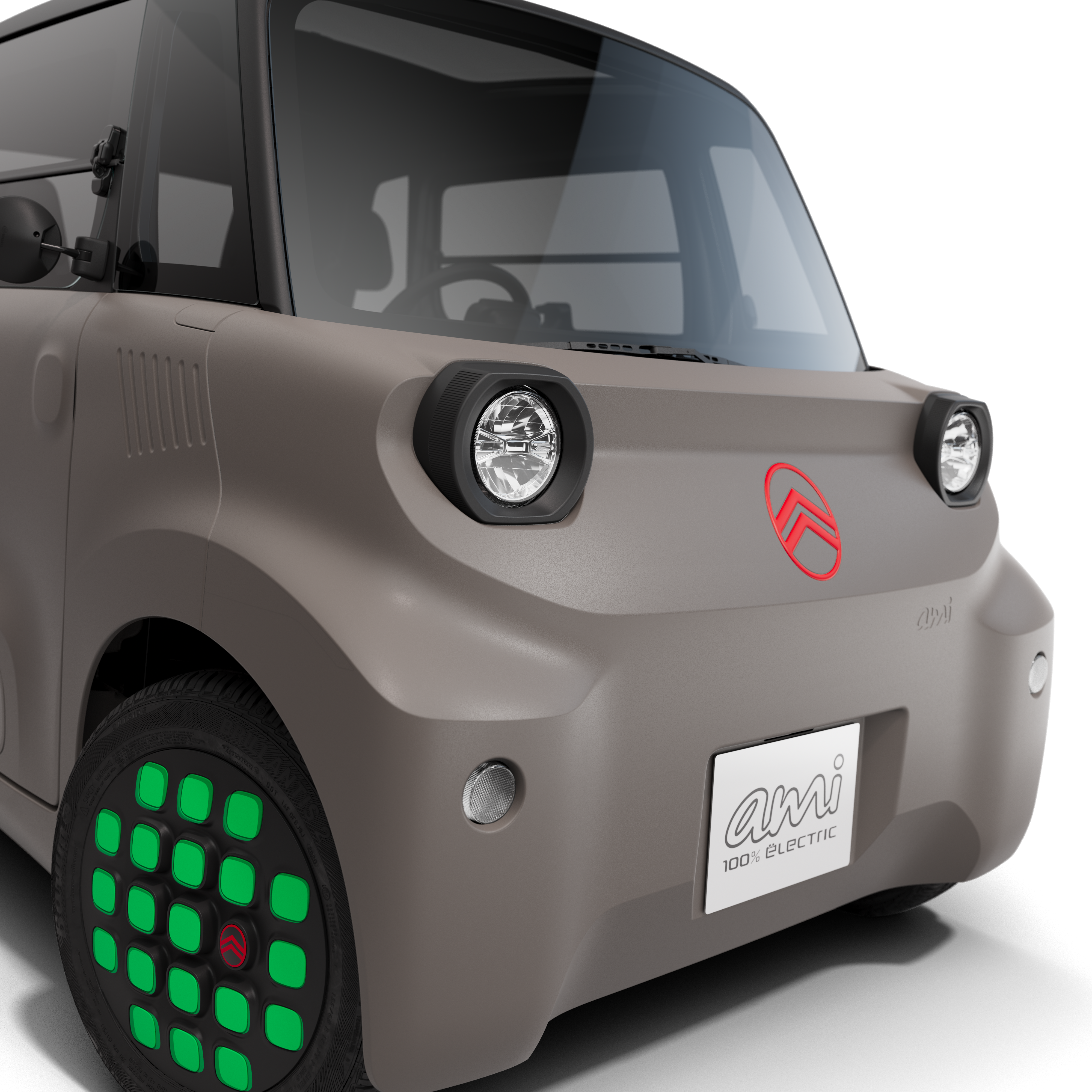 détails face avant de la AMI citroen 2025 - mondial de l'auto 2026