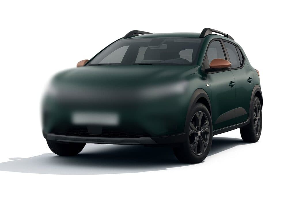 Vue avant floutée de la Dacia Sandero Stepway, dont la future version Dacia Sandero 2026 conservera le design global mais évoluera fortement à l'intérieur