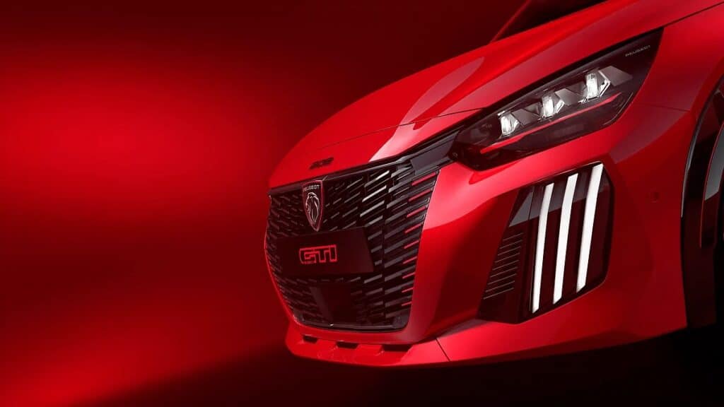 peugeot e-208 gti détails calandre