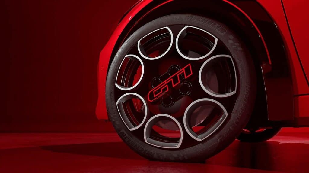 peugeot e-208 gti détails jantes